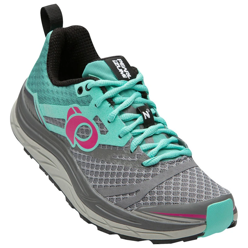 Pearl Izumi Womens EM Trail N 3 Shoes Smoked Pearl Aqua Mint Sport