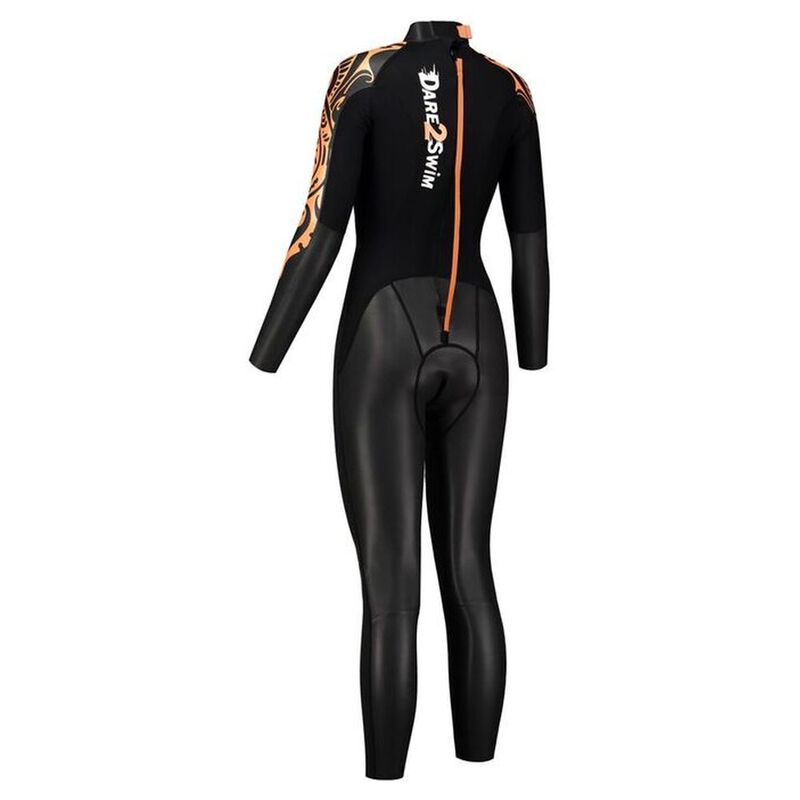Dare2Tri Womens To Swim Breaststroke Wetsuit (Black/Orange Detail) | S
