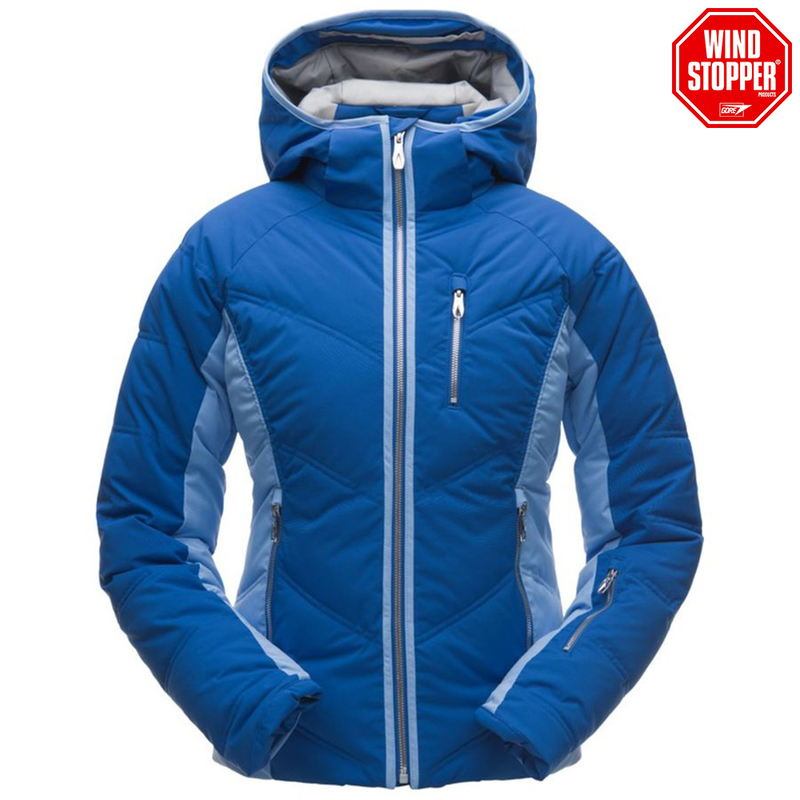 Spyder Womens Fleur Synthetic Jacket Turkish Sea Blue Ice Sportpur