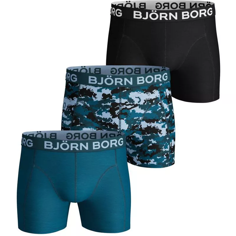 Björn Borg Men's Boxers - Solid Multi Sammy 3-PACK Black Beauty (All B –  Trunks and Boxers