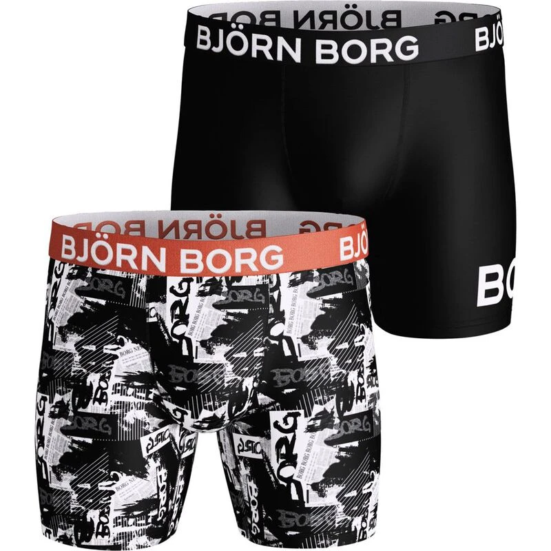 elke dag Illusie Bedrijf Bjorn Borg Mens Performance Times (2 Pack - Black Beauty) | Sportpursu