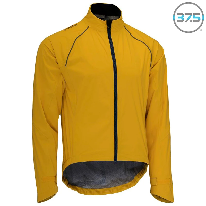 Rivelo Mens Cairnwell Rain Jacket Yellow Navy Sportpursuit