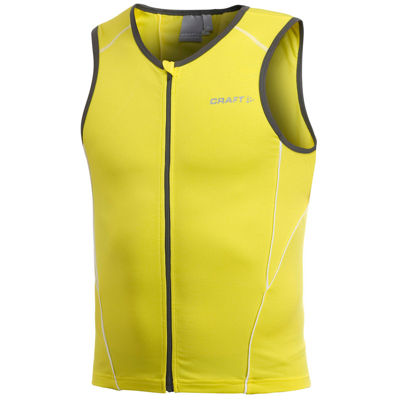 Craft Mens Active Tri Singlet (Yellow/White)