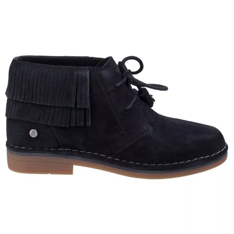 Hush Puppies Womens Cala Catelyn Lace Up Ankle Boots Black Sportpu