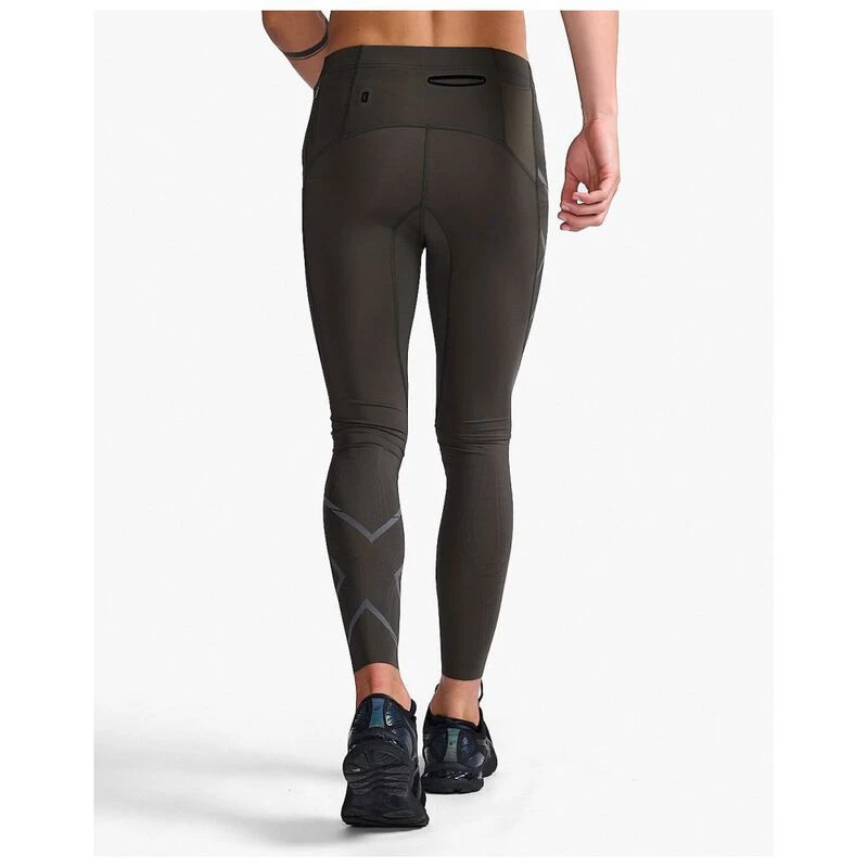 2XU Mens Light Speed Compression Tights (Flint/Black Reflective) | Spo