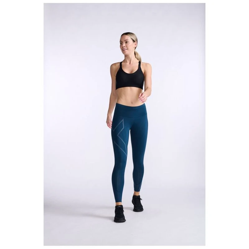 2XU Womens Light Speed Mid Rise Compression Tights Moonlight Moonligh