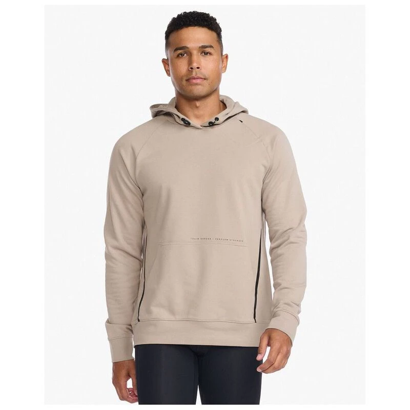 2XU Mens Motion Hoodie (Stone/Black)