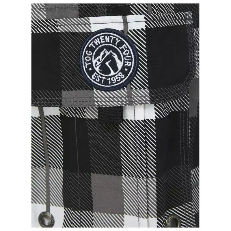 Tog 24 Mens Tonga Swim Shorts Black Check Sportpursuit