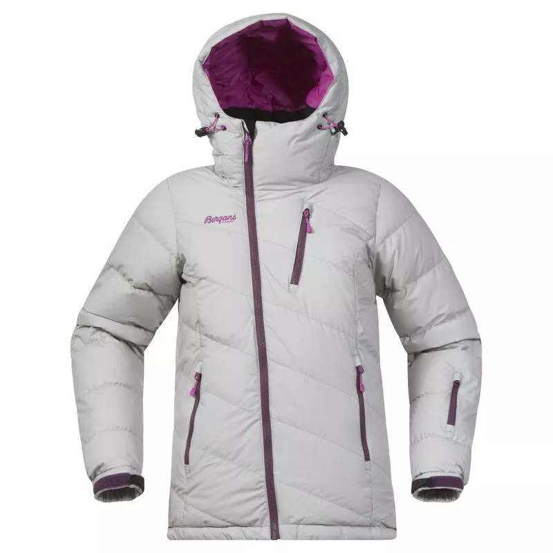Bergans Womens Fonna Down Jacket Aluminium Pink Rose Plum Sportpur