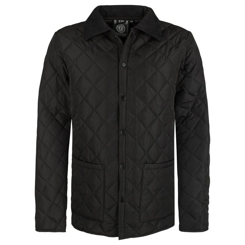 Soulstar Mens Quilted Jacket (Black) | Sportpursuit.com