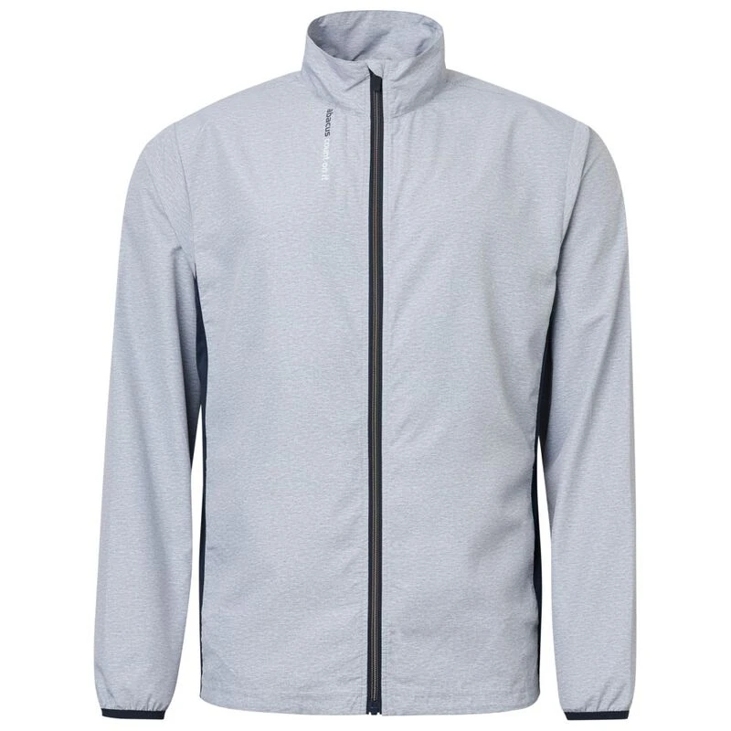 Abacus Golf Mens Ganton Stretch Wind Jacket Grey Melange Sportpurs