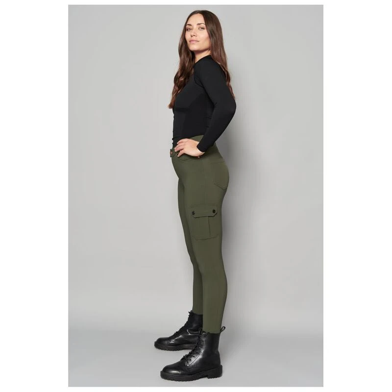 Acai Womens Cargo Max Stretch Outdoor Trousers Khaki Sportpursuit