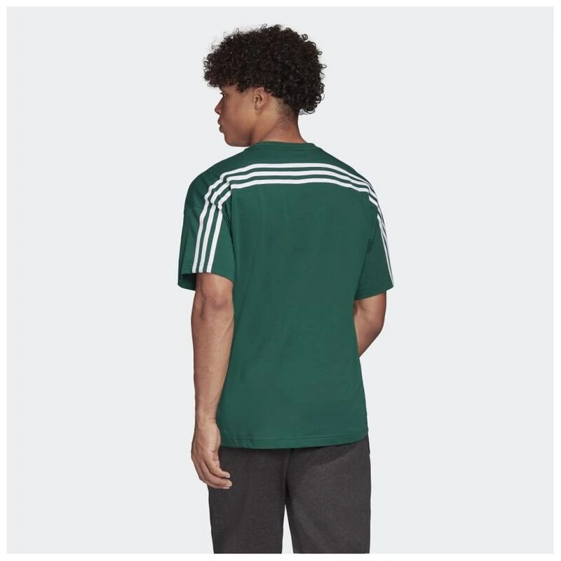 Adidas Mens Must Haves 3 Stripes T Shirt Collegiate Green White Sp