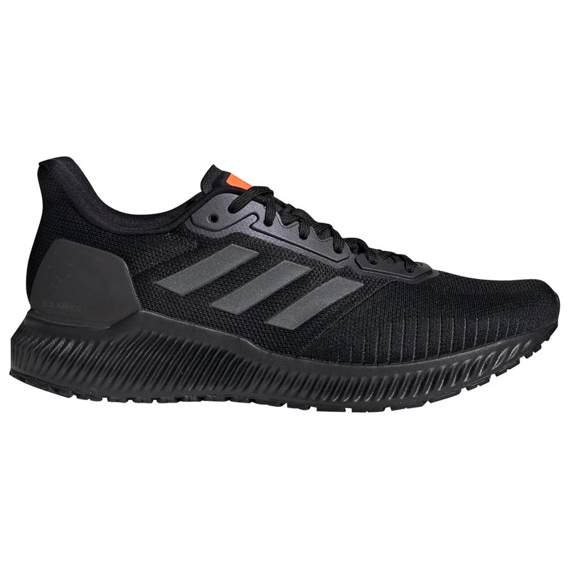 Adidas Mens Solar Ride Shoes Core Black Grey Six Solar Orange Spor