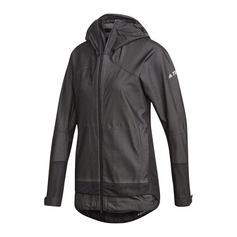 Adidas Womens Terrex Waterproof Primeknit Jacket Black Sportpursui