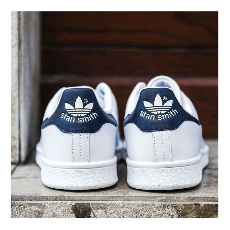 Stan smith white blue navy shop
