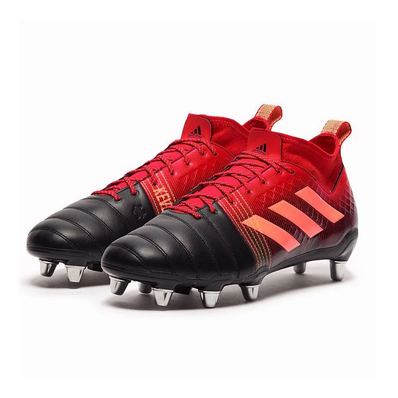 Adidas Kakari X Kevlar 2 SG Screw In Boots Core Black Signal Coral Sc