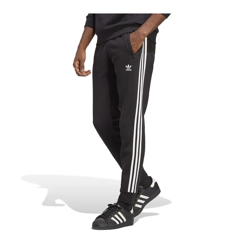 Adidas Mens 3 Stripes Trousers Black Sportpursuit
