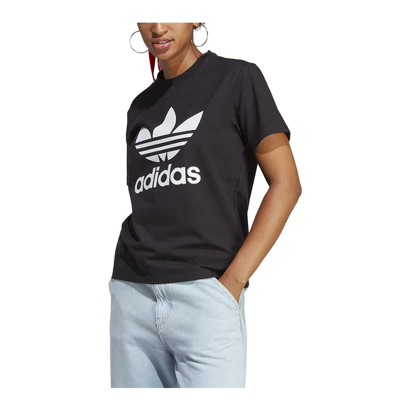 Adidas T Shirt Trefoil Femme Noir privatesportshop
