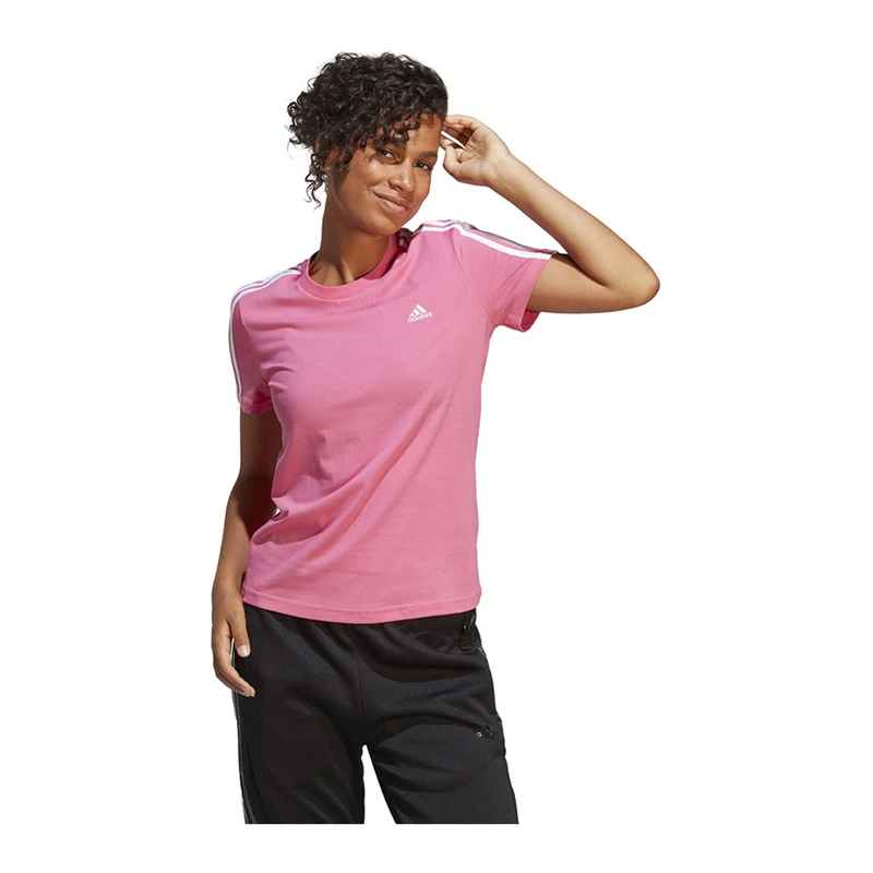 T shirt adidas rose femme sale