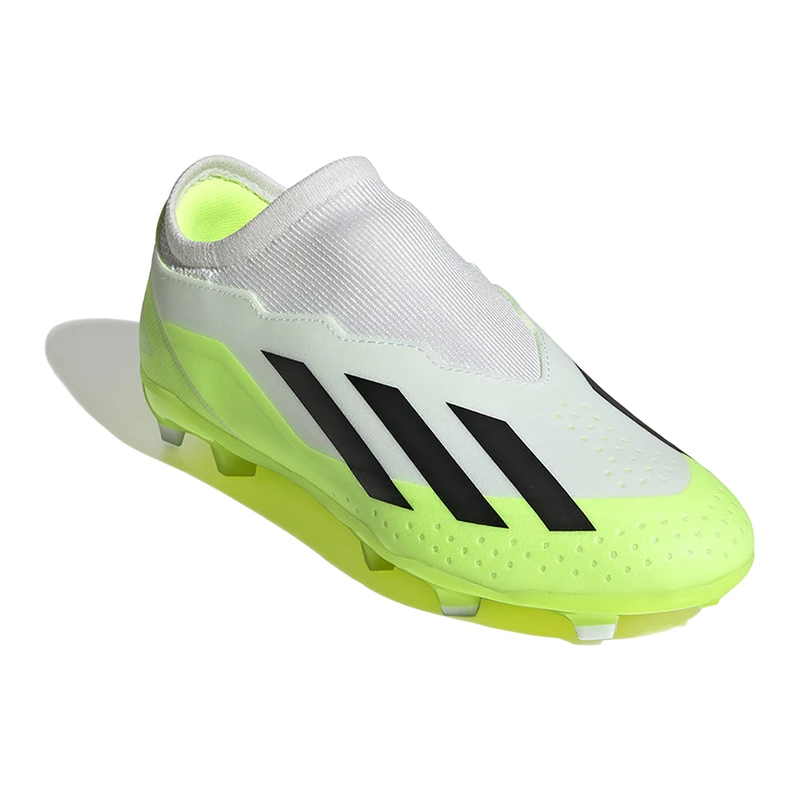 Adidas green and white football boots clearance