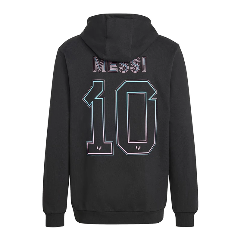 Adidas Felpa con cappuccio Messi N10 Uomo Nero privatesportshop