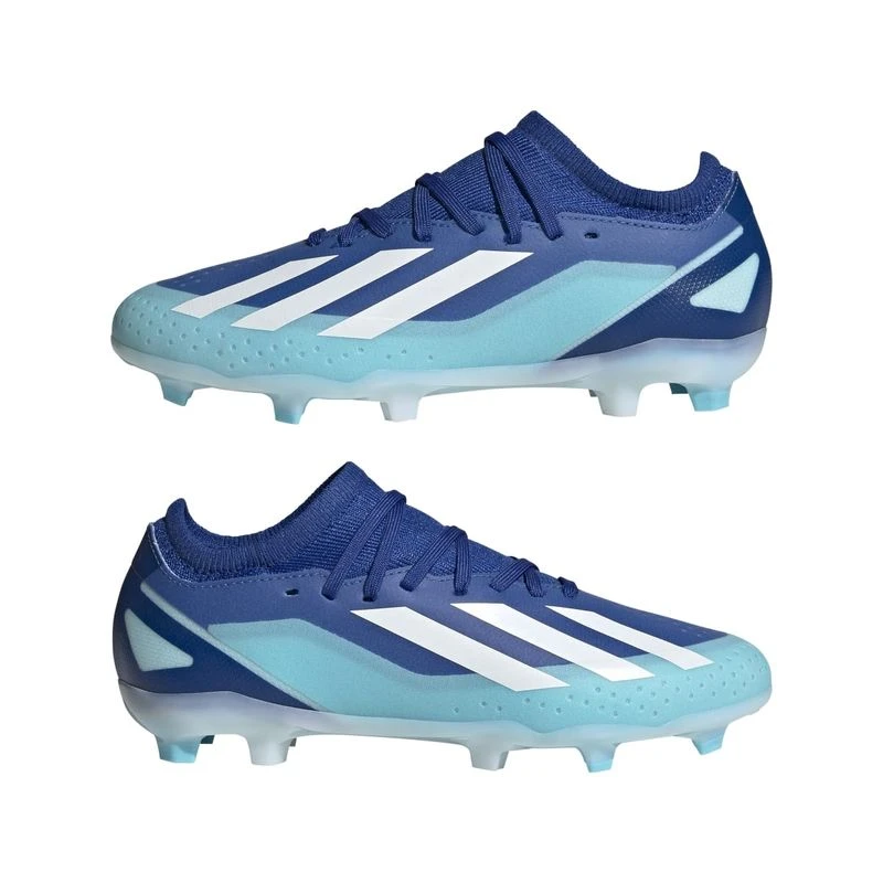 Adidas Kids X Crazyfast.3 FG Soft Ground Football Boots Blue Sport