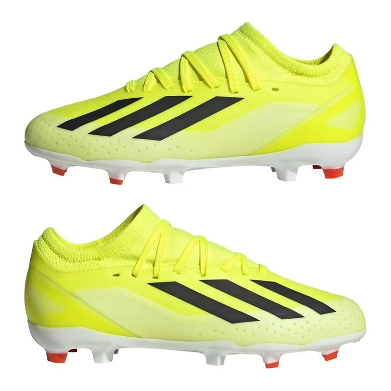 Adidas Kids X Crazyfast League FG J Firm Ground Football Boots Yellow
