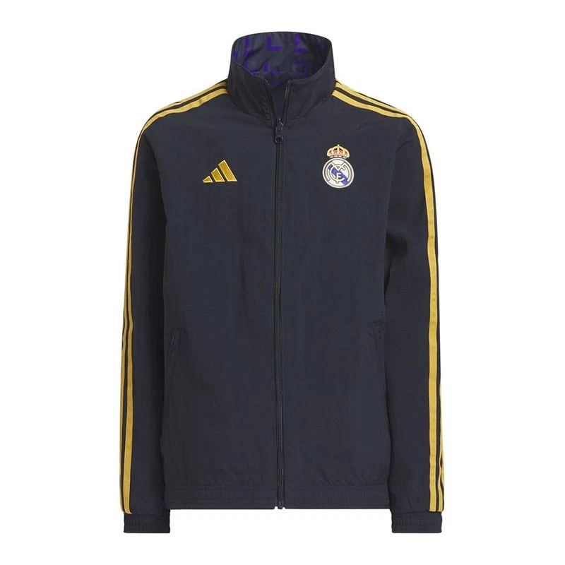 Adidas Kids Real Madrid Anthem Jacket Black Sportpursuit