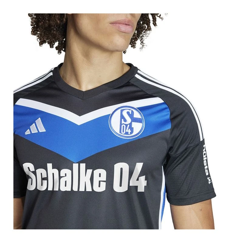 Adidas Mens Third FC Schalke 04 23 24 Jersey Black Royblu Sportpur