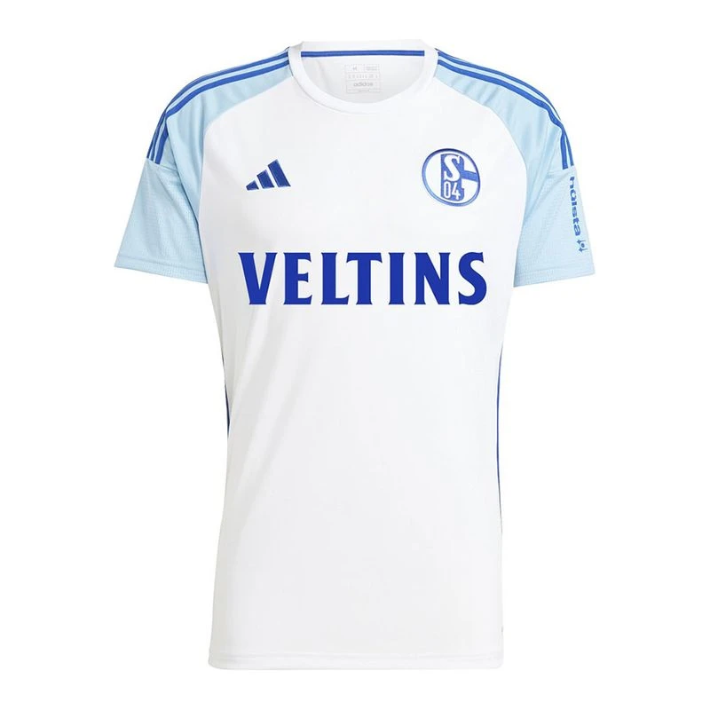 Adidas Mens FC Schalke 04 23/24 Jersey (White/Ltblue) | Sportpursuit.c