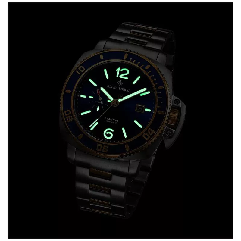 Alpha Sierra Phantom Automatic Watch Silver Blue Steel Sportpursui