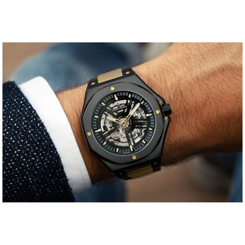 Alpha Sierra Falcon Automatic Watch Gold Black Black Sportpursuit