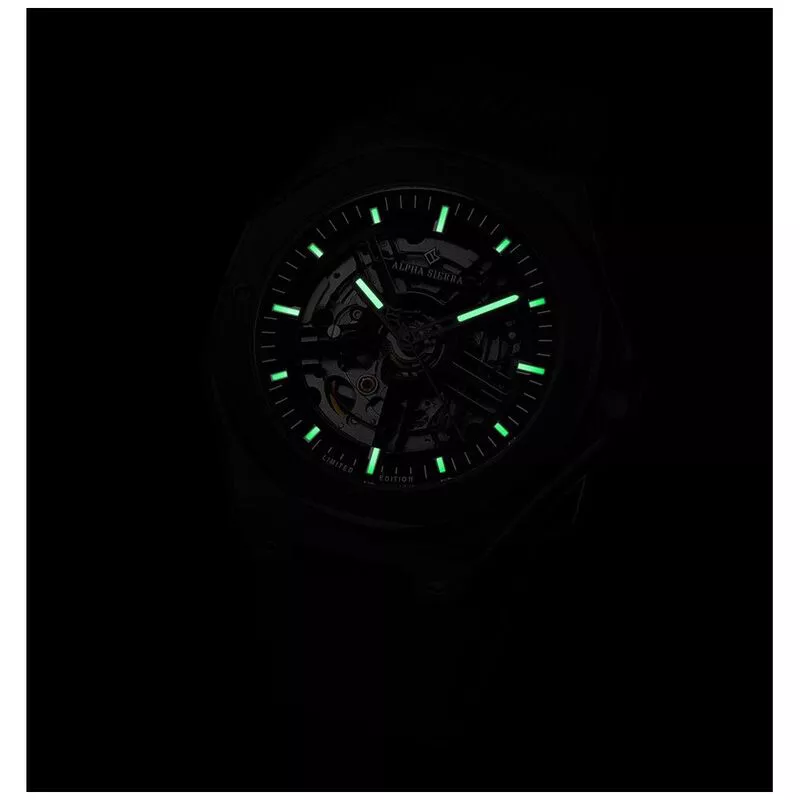 Alpha Sierra Falcon Automatic Watch Black Gunmetal Silicon Sportpu