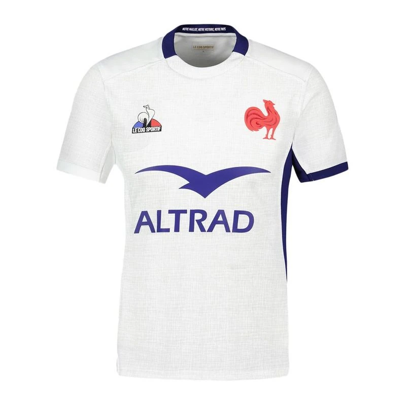 Le Coq Sportif Mens FFR XV Replica 23 24 Jersey White Sportpursuit