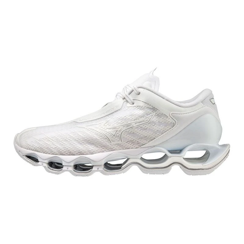 Mizuno Herren Wave Prophecy 12 Laufschuhe WeiB Silber privatesport