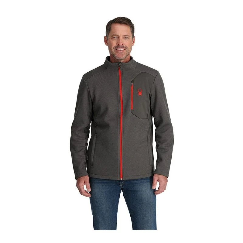 Spyder Mens Bandit Full Zip Jacket Grey Sportpursuit