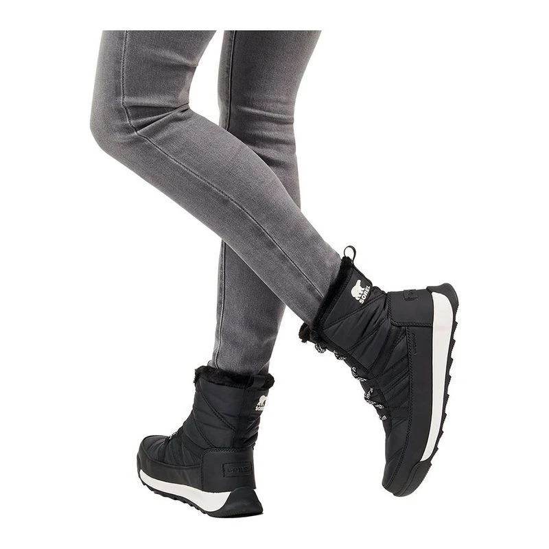 Sorel Womens Whitney II Short Lace WP Snow Boots Black Sportpursui