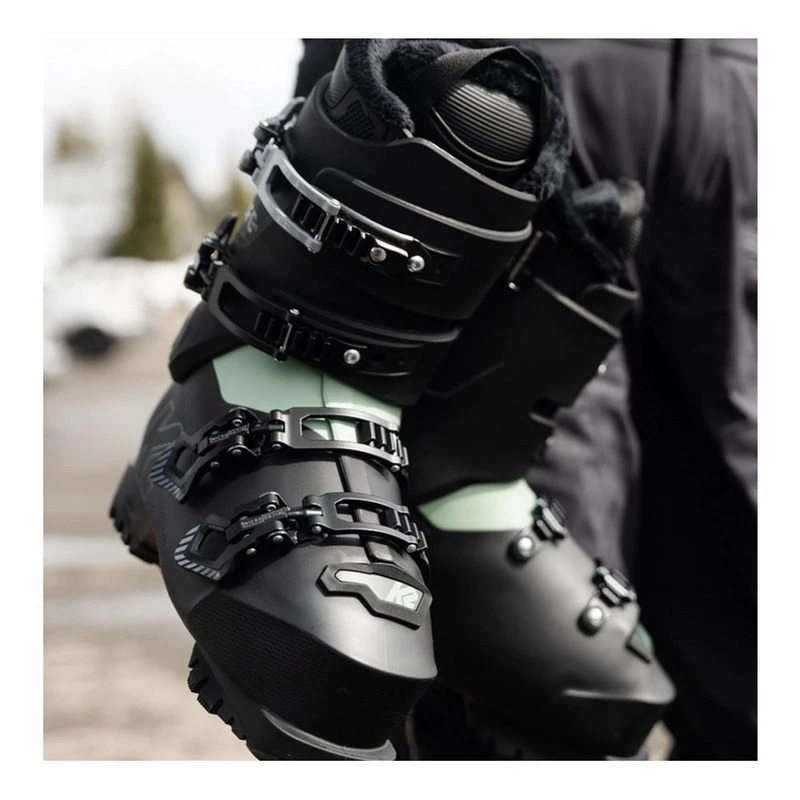 K2 Womens BFC 75 Ski Boots (Black/Green) | Sportpursuit.com