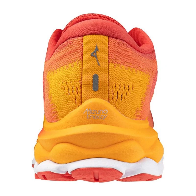 Mizuno Mens Wave Sky 7 Running Shoes Orange Sportpursuit