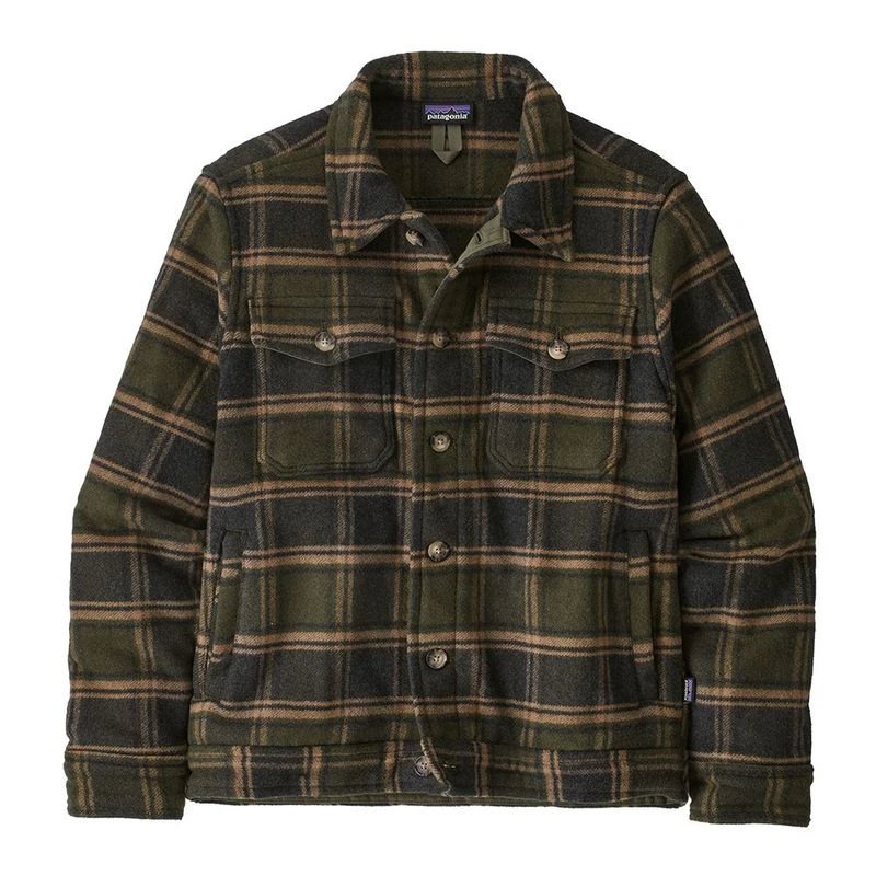 Patagonia Mens Melton Wool Trucker Jacket Green Sportpursuit