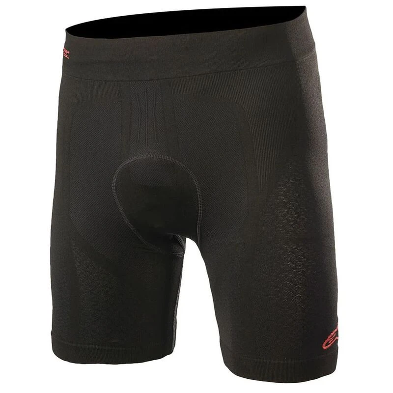 Alpinestars Mens Tech Cycling Shorts Black Red Sportpursuit