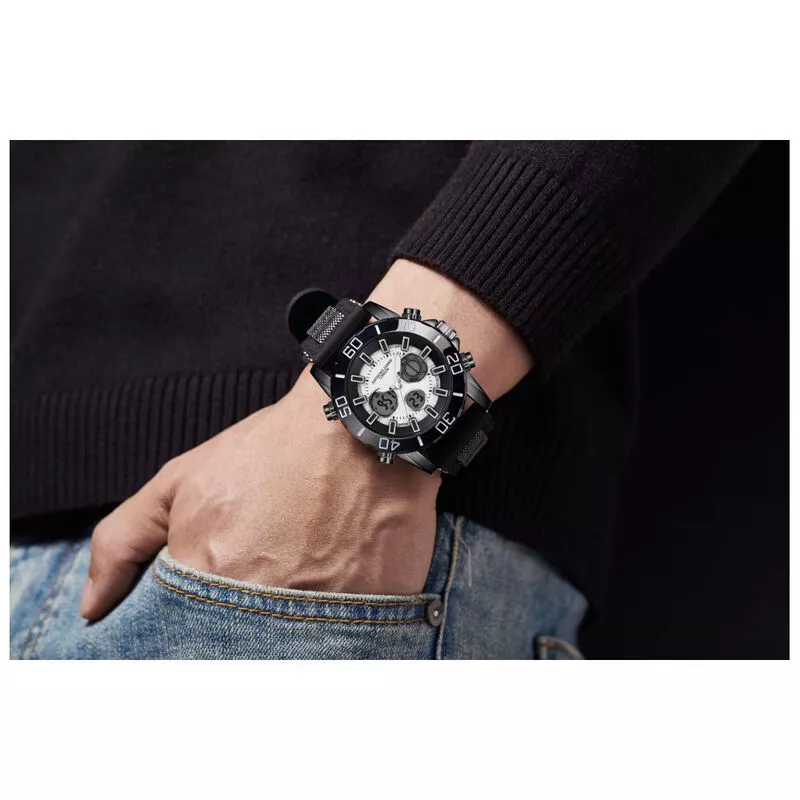 Anthony James Limited Edition Sports Chrono Automatic Watch Black