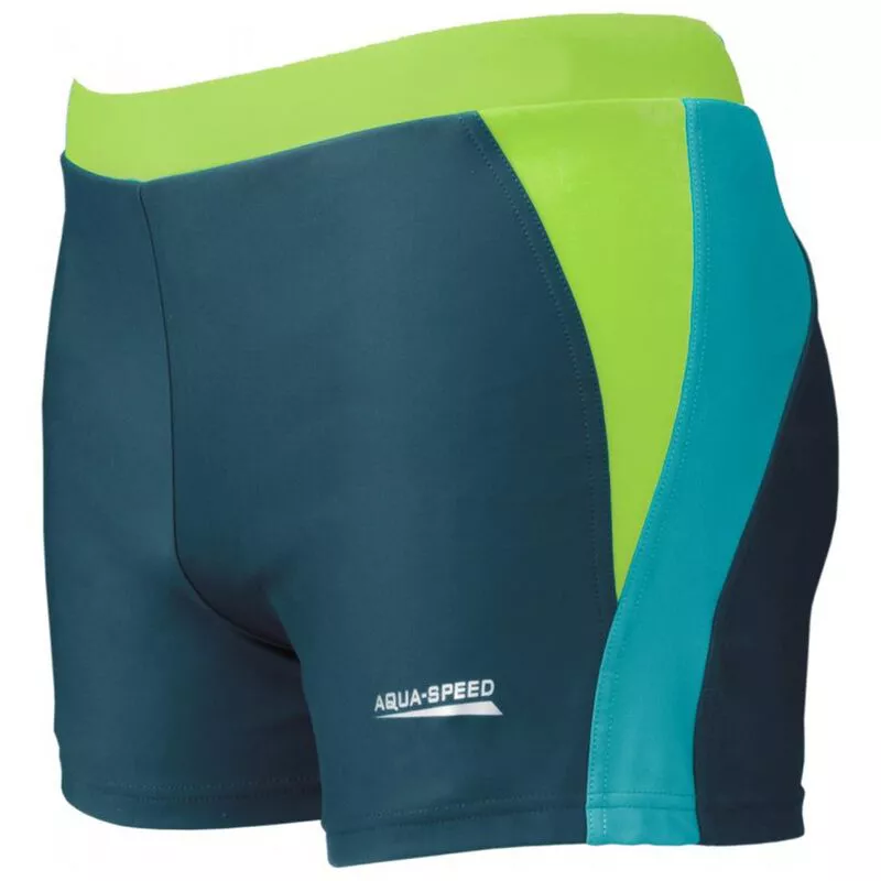 Aqua-Speed Uomo 5908217662255 Dario Swim Shorts Blu/Azzurro/Verde Small 