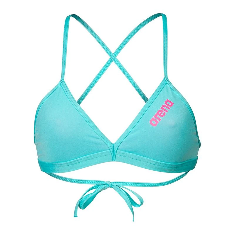 ARENA Women's Tulum Tie Back Bikini Top - Soft, Chlorine Resistant Swimsuit For Training & Fitness