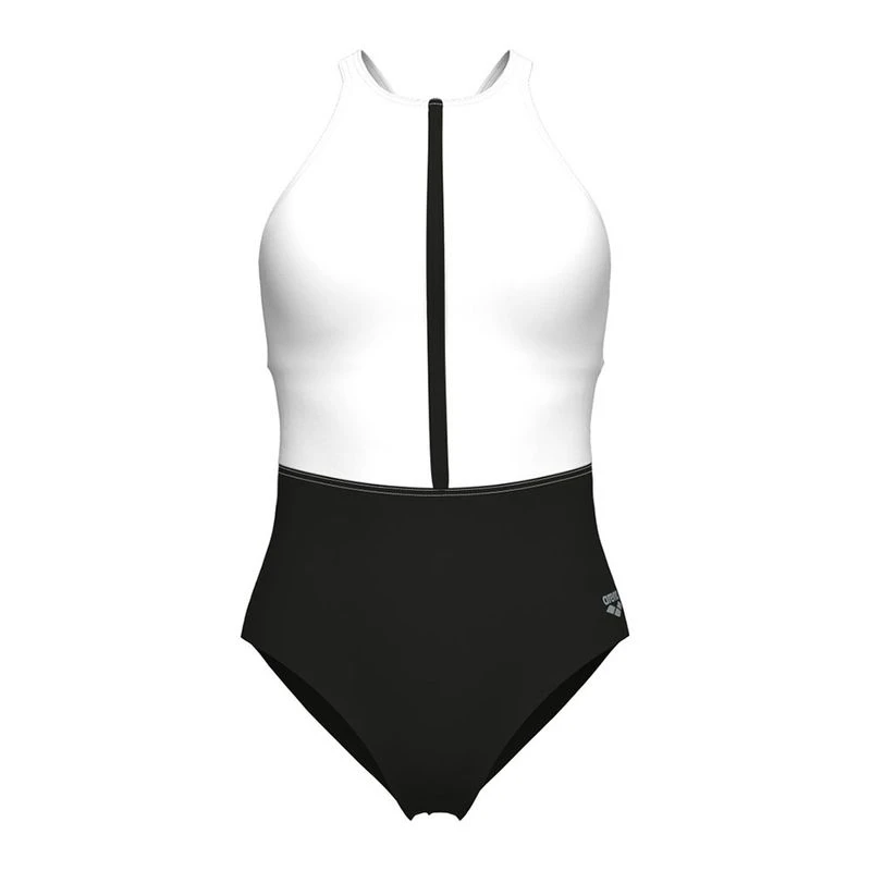 Maillot De Bain Une Pièce Swim 365 - Taille 20W (plus Size) - Noir Et Blanc à Pois - Occasion En Bon état