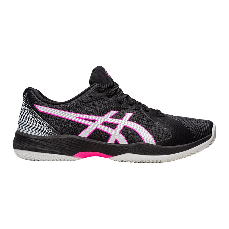 Asics Mens Solution Swift FF Clay Tennis Shoes Black Hot Pink Spor