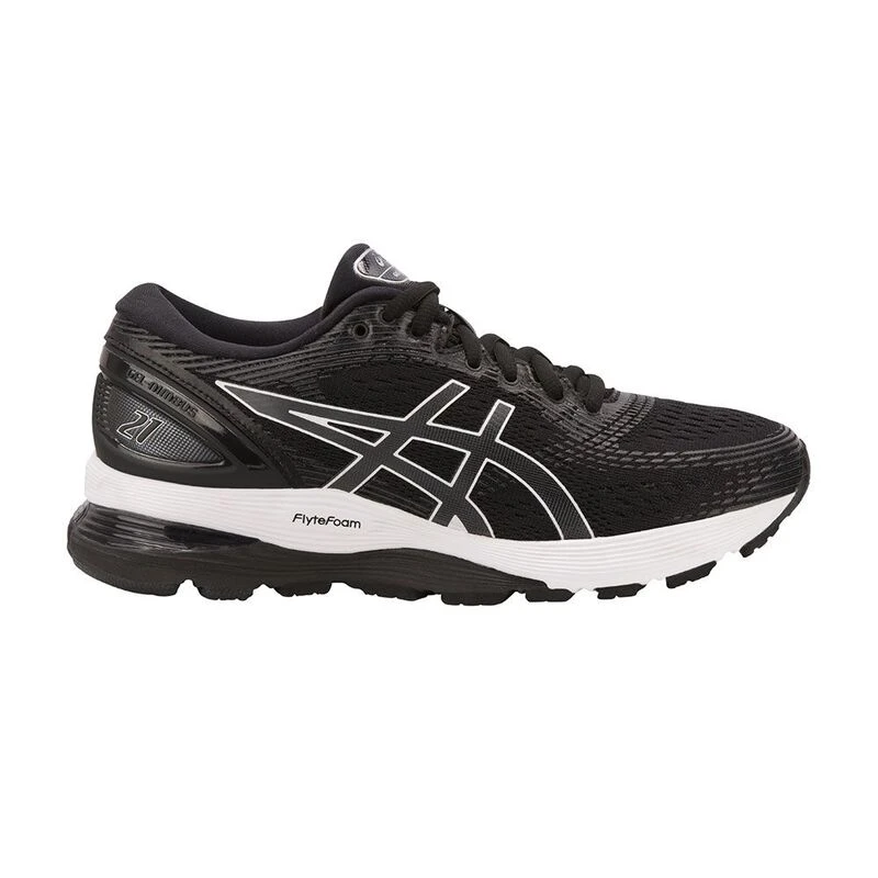 Asics Womens Gel Nimbus 21 Running Shoes Black Dark Grey Sportpurs
