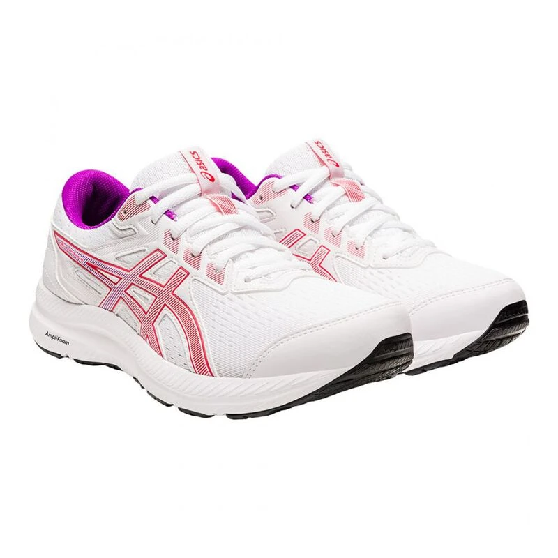 Women's GEL-CONTEND 8, White/Red Alert, Running Shoes