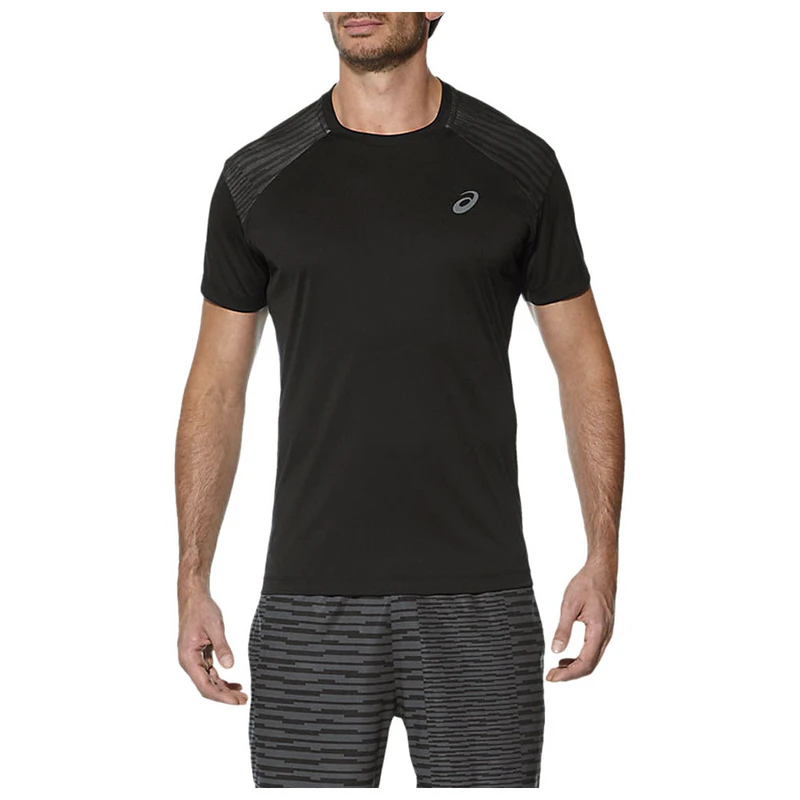 Asics Mens fuzeX Short Sleeve Top (Black) | Sportpursuit.com